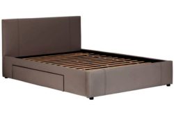 Hygena Paxton Double Bed with Storage - Latte